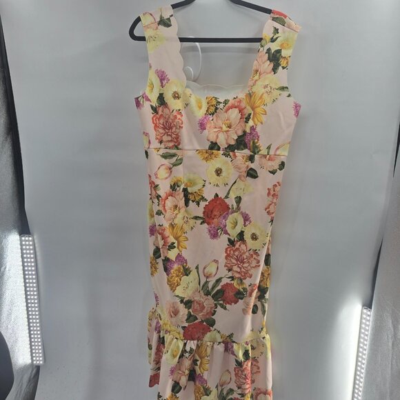 Asos Maternity Light Pink Floral Mermaid Dress US Size 14 - Picture 1 of 11
